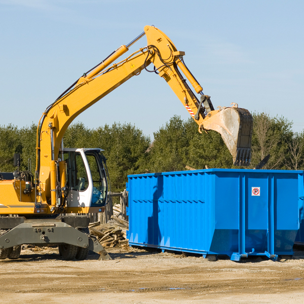 what size residential dumpster rentals are available in Mccurtain County